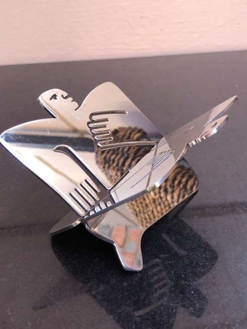 Carrol Boyes Functional Art (1954 - 2019) - 18/8 Stainless steel Man Paper Business Card Holder