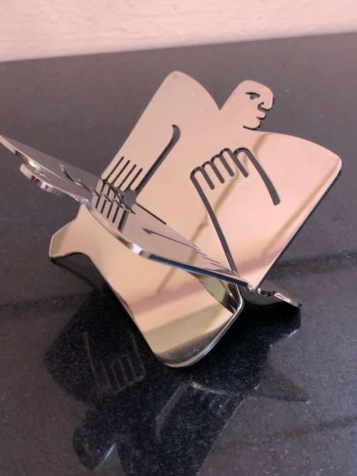 Carrol Boyes Functional Art (1954 - 2019) - 18/8 Stainless steel Man Paper Business Card Holder