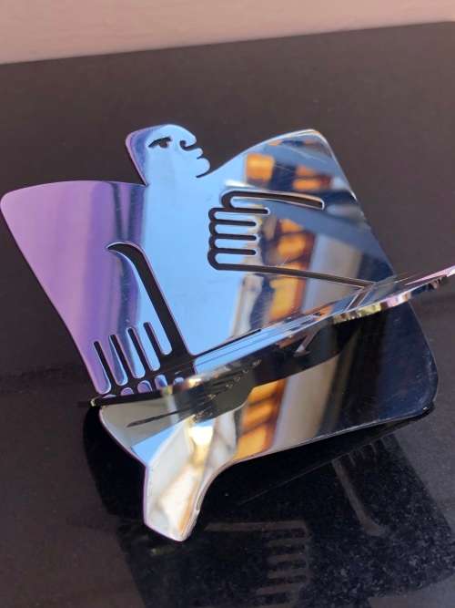 Carrol Boyes Functional Art (1954 - 2019) - 18/8 Stainless steel Man Paper Business Card Holder