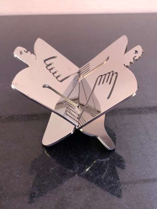 Carrol Boyes Functional Art (1954 - 2019) - 18/8 Stainless steel Man Paper Business Card Holder
