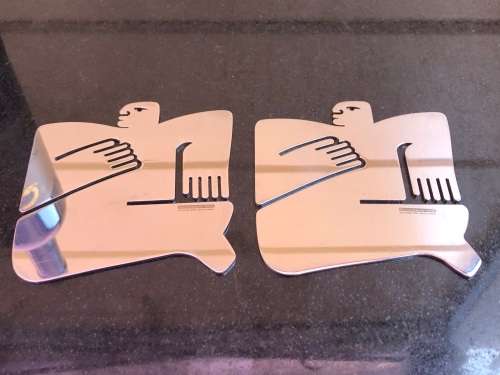 Carrol Boyes Functional Art (1954 - 2019) - 18/8 Stainless steel Man Paper Business Card Holder