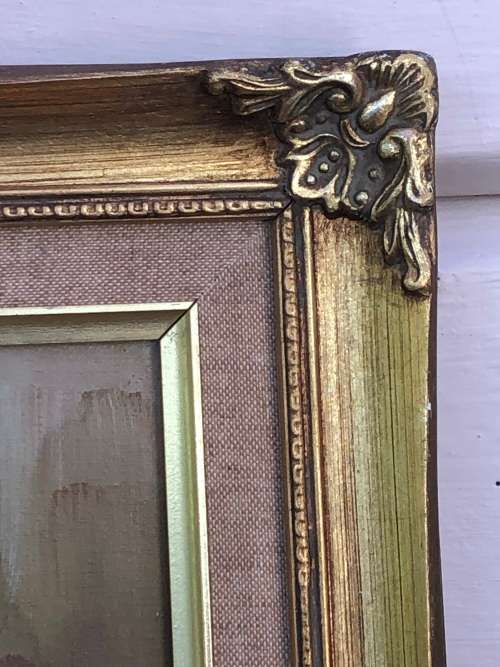 ROBERT COX (1934 - 2001) GILT FRAMED ORIGINAL OIL ON BOARD STILL LIFE OF FLOWERS