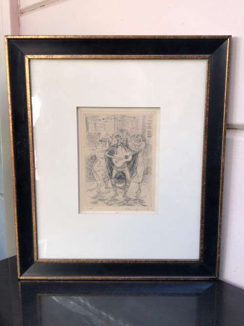 ELEANOR ESMONDE-WHITE (1914 - 2007) RARE FRAMED ETCHING SIGNED IN PENCIL AND NUMBERED 8/25