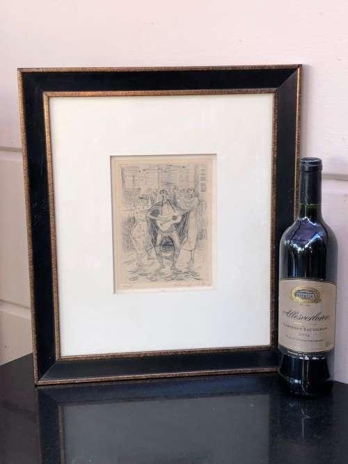 ELEANOR ESMONDE-WHITE (1914 - 2007) RARE FRAMED ETCHING SIGNED IN PENCIL AND NUMBERED 8/25