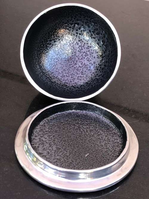 CARROL BOYES (1954 - 2019) BIRDMAN PATTERN MEDIUM ROUND BUTTER DISH - CLEARLY MARKED