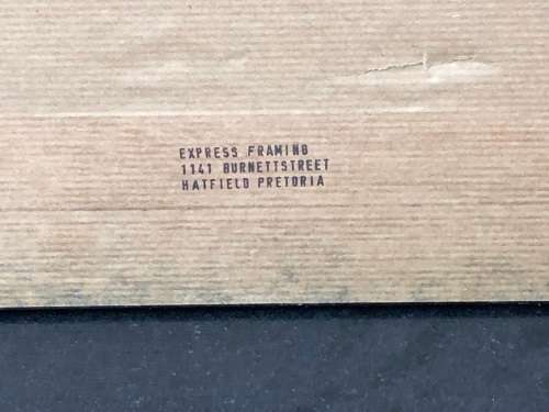 KAREN LILJE (AUTHOR) - SUPER RARE ! ORIGINAL FRAMED CHARCOAL RUBBING / ETCHING , LIMITED EDITION 2/2