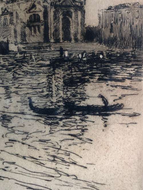 ROBERT GWELO GOODMAN (SA 1871 - 1939) - SUPER RARE FRAMED ENGRAVING - SIGNED IN PENCIL