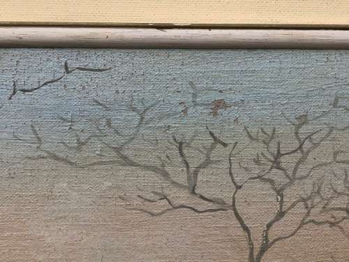 JOAN EVANS (1905 - 1986) FRAME OIL ON CANVAS LANDSCAPE PAINTING