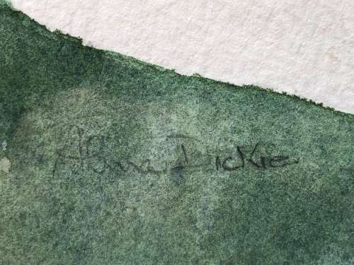 ALMA DICKIE ORIGINAL FRAMED WATERCOLOUR PAINTING OF ARUM LILIES