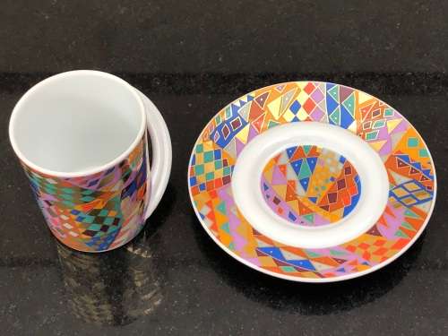 Rosenthal Germany Studio Line CUPOLA Espresso-Sammeltasse Duo No 2 with T-spoon by Barbara Brenner