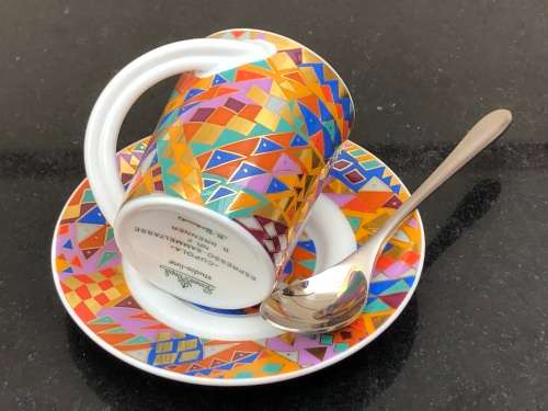Rosenthal Germany Studio Line CUPOLA Espresso-Sammeltasse Duo No 2 with T-spoon by Barbara Brenner