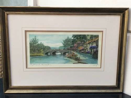 WOW !!! FANTASTIC FRAMED WATERCOLOUR PAINTING SIGNED LEGAY AND TITLED