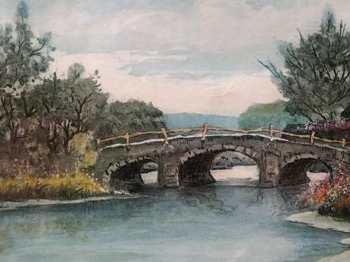 WOW !!! FANTASTIC FRAMED WATERCOLOUR PAINTING SIGNED LEGAY AND TITLED