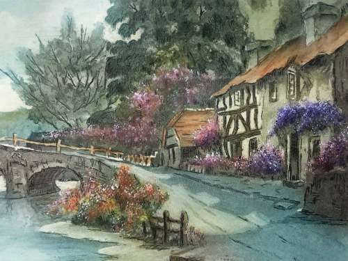 WOW !!! FANTASTIC FRAMED WATERCOLOUR PAINTING SIGNED LEGAY AND TITLED