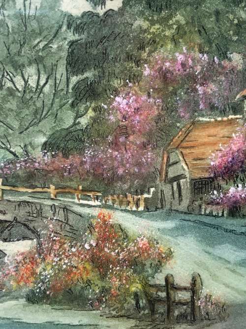 WOW !!! FANTASTIC FRAMED WATERCOLOUR PAINTING SIGNED LEGAY AND TITLED