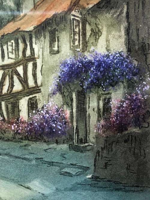 WOW !!! FANTASTIC FRAMED WATERCOLOUR PAINTING SIGNED LEGAY AND TITLED