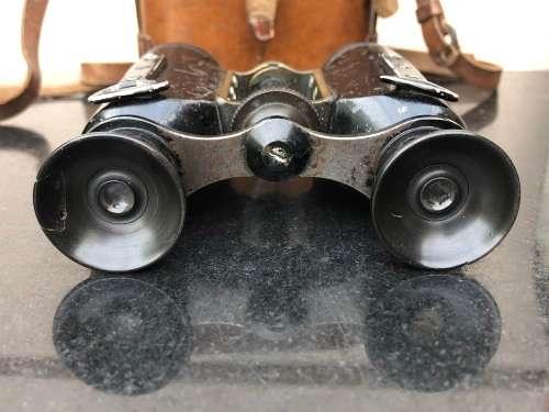 WOW !!! WW2 GERMAN ARTILLERY BINOCULARS BY HERSOLDT WETZLAR IN THE ORIGINAL CASE - c1943