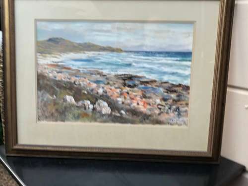 INVESTMENT ART - ERIC WALE (SA 1916 - 2001) STUNNING FRAMED SEASCAPE OIL PAINTING