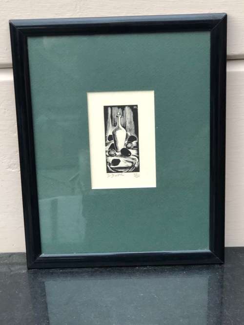 David Botha (SA 1921 - 1995 ) Framed limited edition 90/100 Linocut - signed and numbered in pencil