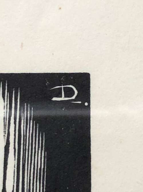 David Botha (SA 1921 - 1995 ) Framed limited edition 90/100 Linocut - signed and numbered in pencil