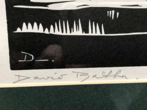 David Botha (SA 1921 - 1995 ) Framed limited edition Linocut - signed in pencil and monogrammed