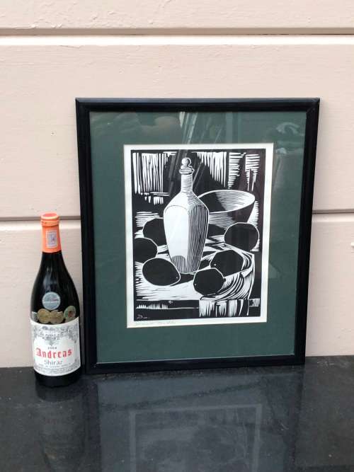 David Botha (SA 1921 - 1995 ) Framed limited edition Linocut - signed in pencil and monogrammed