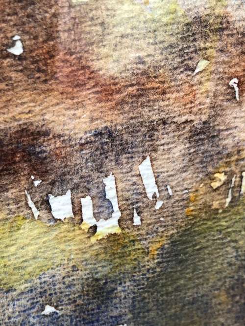 GERALDINE GULSTON (SA 20th CENTURY) FRAMED WATERCOLOUR LANDSCAPE PAINTING `NATAL`