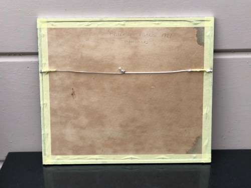 GERALDINE GULSTON (SA 20th CENTURY) FRAMED WATERCOLOUR PAINTING OF PIETERMARITBURG FARMLAND