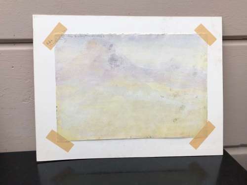 GERALDINE GULSTON (SA 20th CENTURY) UNFRAMED WATERCOLOUR PAINTING `MARSHES AT SEA` 1983