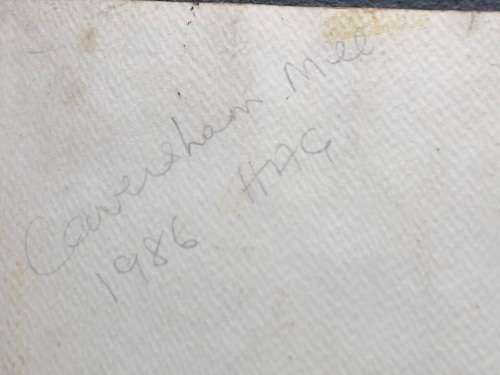 GERALDINE GULSTON (SA 20th CENTURY) UNFRAMED WATERCOLOUR PAINTING`CAVERSHAM MILL` DATED 1986