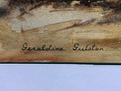 GERALDINE GULSTON (SA 20th CENTURY) UNFRAMED WATERCOLOUR PAINTING`RIVERS END SCOTTBURGH` DATED 1983