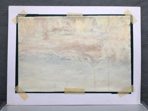 GERALDINE GULSTON (SA 20th CENTURY) UNFRAMED WATERCOLOUR PAINTING`RIVERS END SCOTTBURGH` DATED 1983