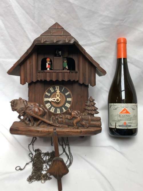 LARGE WEST GERMAN BLACK FOREST MUSICAL CUCKOO CLOCK -  UNTESTED - MISSING WEIGHTS