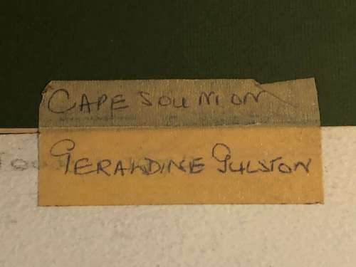 GERALDINE GULSTON (SA 20th CENTURY) LARGE UNFRAMED WATERCOLOUR PAINTING `CAPE SOUNION`