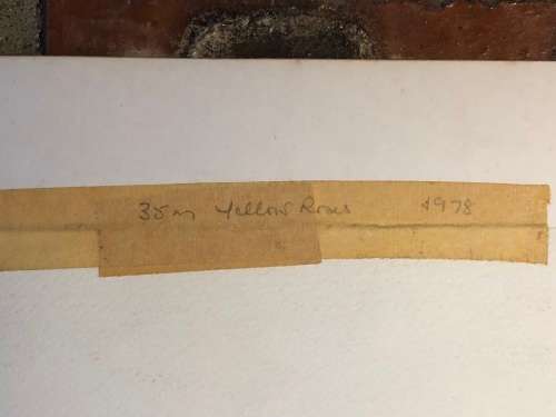 GERALDINE GULSTON (SA 20th CENTURY) LARGE UNFRAMED WATERCOLOUR PAINTING `YELLOW ROSES` 1978