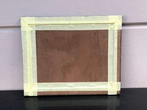 ARTHUR HALLET (SA 20th CENTURY) STUNNING FRAMED OIL PAINTING OF HOUSES - UNTITLED