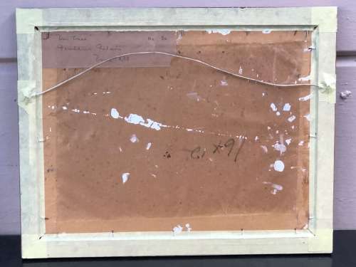 GERALDINE GULSTON (SA 20th CENTURY) STUNNING FRAMED OIL PAINTING ON CANVAS TITLED `TWO TREES`