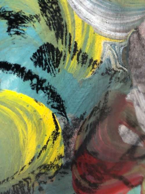 INVESTMENT ART !! FRANS CLAERHOUT (SA 1919 - 2006) - VERY LARGE ORIGINAL MIXED MEDIA - GILT FRAMED