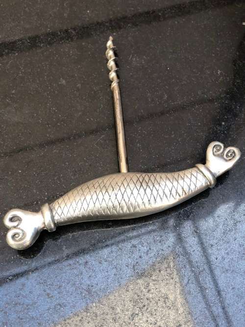 CARROL BOYES (1954 - 2019) FISHNET PATTERN CORK SCREW - CLEARLY MARKED