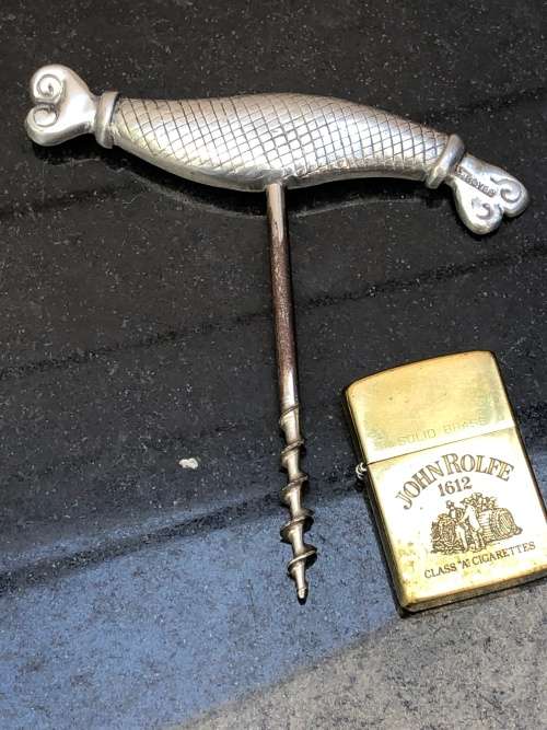 CARROL BOYES (1954 - 2019) FISHNET PATTERN CORK SCREW - CLEARLY MARKED