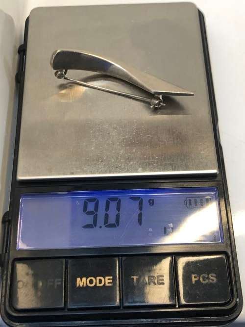 STUNNING LONDON HALLMARKED SOLID STERLING SILVER DESIGNER BROOCH - 9.07g