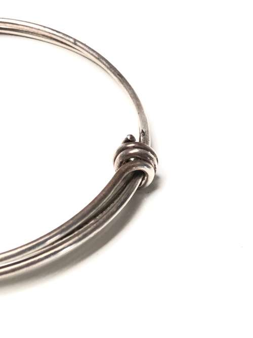STUNNING MODERNIST STERLING SILVER DESIGNER ADJUSTABLE BANGLE - 24.26g - NICE STATEMENT PIECE