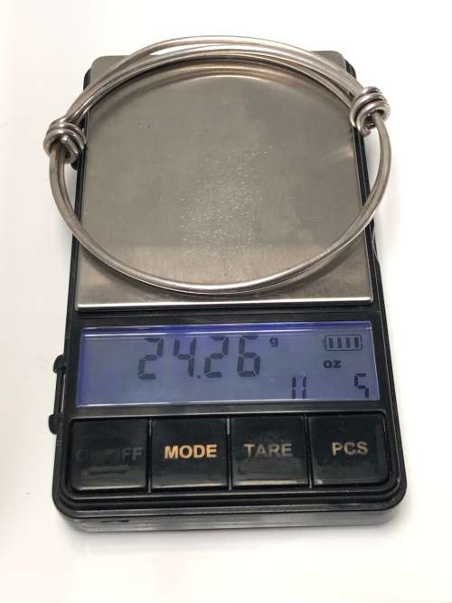 STUNNING MODERNIST STERLING SILVER DESIGNER ADJUSTABLE BANGLE - 24.26g - NICE STATEMENT PIECE