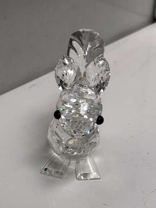 STUNNING RARE SWAROVSKI SILVER CRYSTAL SQUIRREL - EXQUISITE PIECE - DISCONTINUED