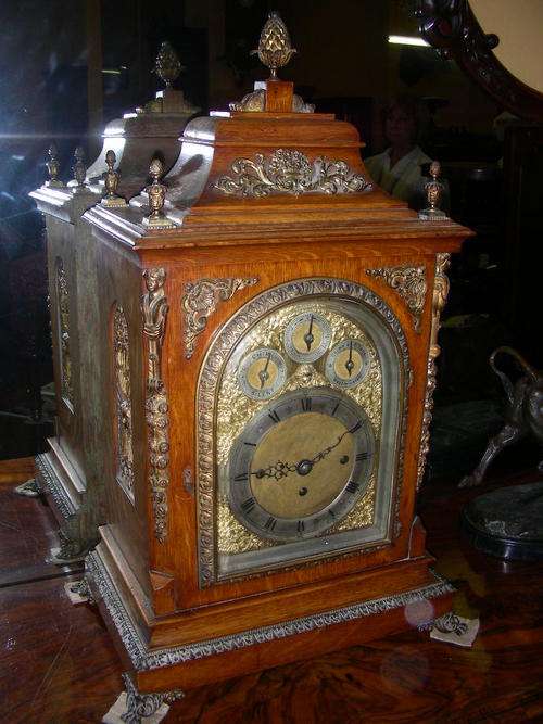 Victorian Triple Fusee Bracket Clock Striking on Bells & Gongs 73cm high Circa1870