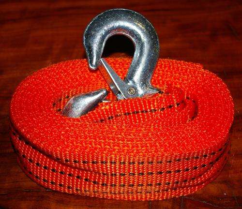 5 TON TOW NEON STRAP WITH HOOKS