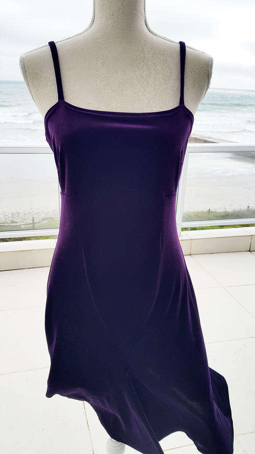 Dress vintage cocktail evening or casual matric in a deep plum purple size 36