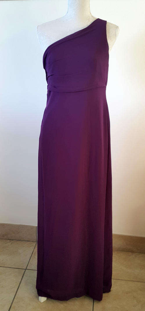 Dress long one shoulder lined size S/M