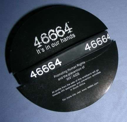 Original MANDELA 46664 Black Armband