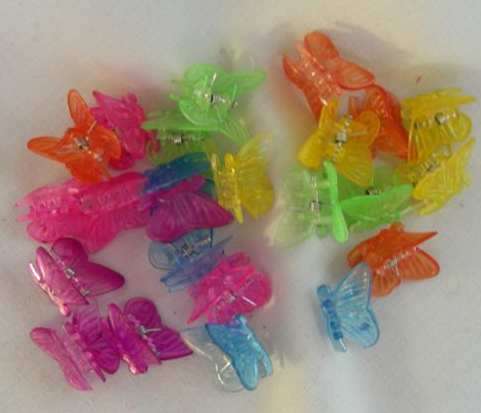 24 x butterfly clips & 5 x dragonfly clips